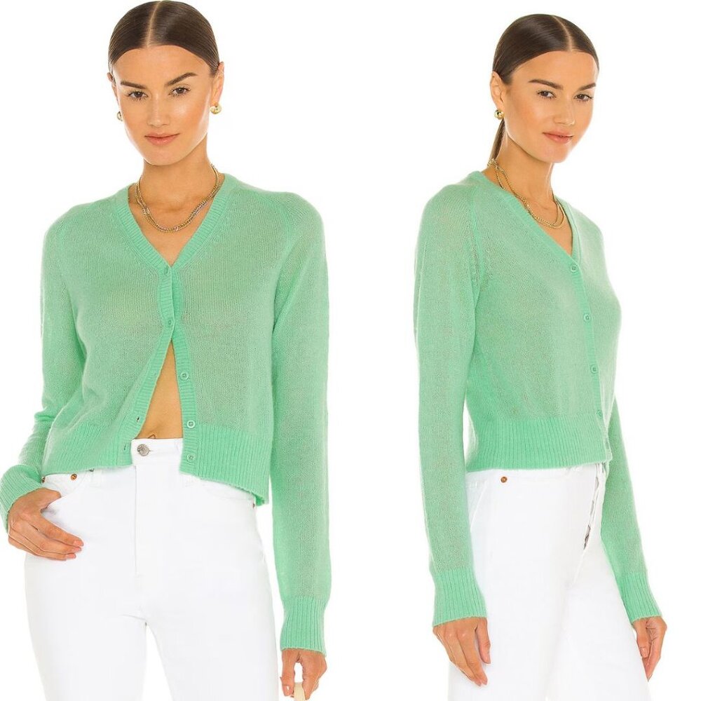 Re/Done Mint Green Cardigan